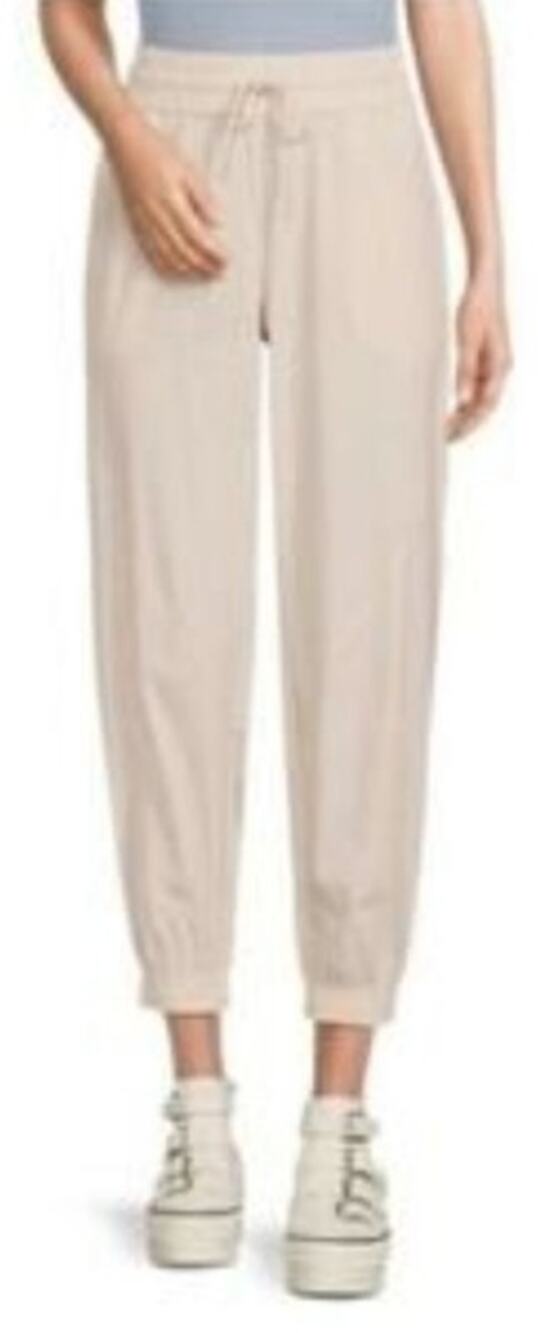 Spyder Women XL Ivory Ecru Velour Athleisure High Waist Jogger Sweatpants